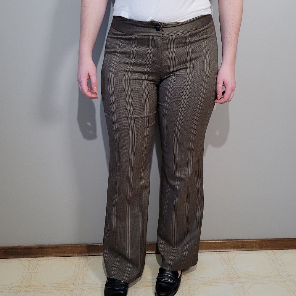 Brown tweed pants y2k trousers